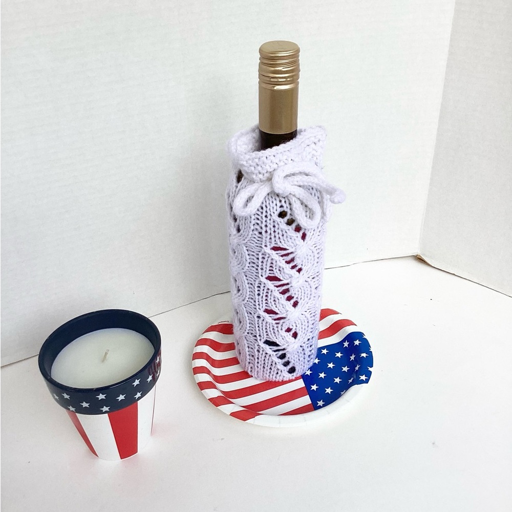 Hand Crafted Wine Bottle Vase Cover Gift Bar Cart Essential Botanical Holiday